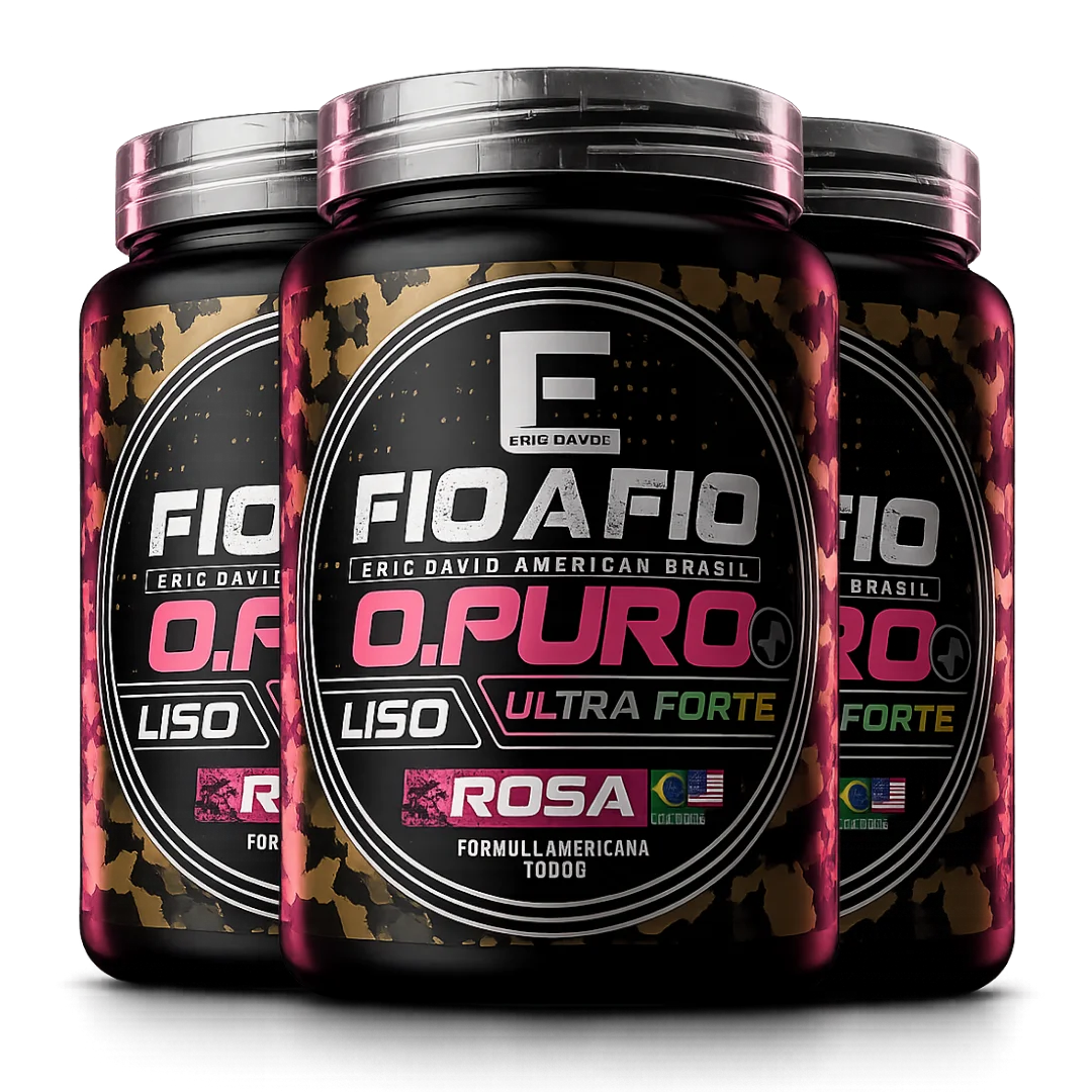 Kit com 3 potes Alisamento Americano Fio a Fio